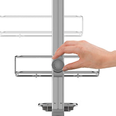 adjustable shower caddy - quick-adjust dial close-up image