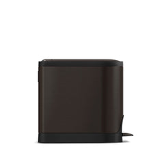 10L butterfly pedal bin - dark bronze finish - side view