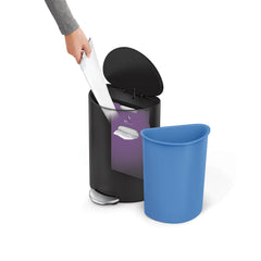 6L semi-round pedal bin