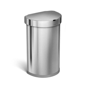 45 litre, semi-round sensor bin with liner pocket